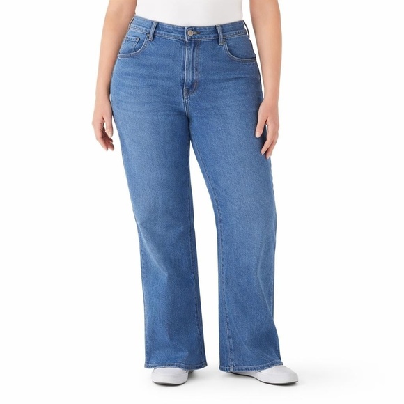 Well Worn Denim - Well Worn Women's Size 16 / 36 Wide Leg Jeans Blue H0729